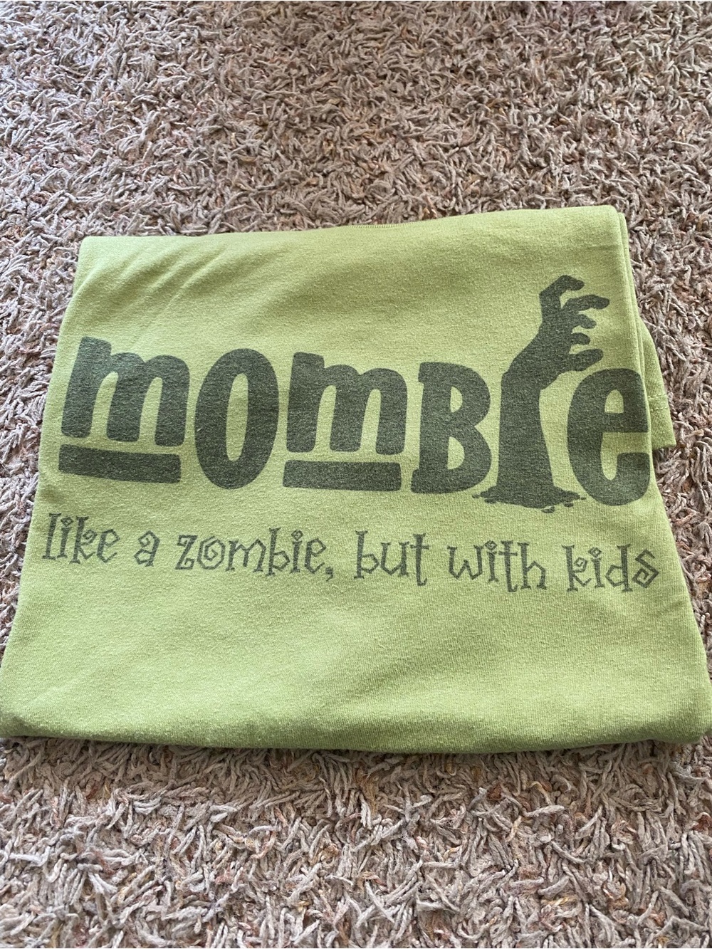 Mombie Graphic Tee - Olive Green/ Large
